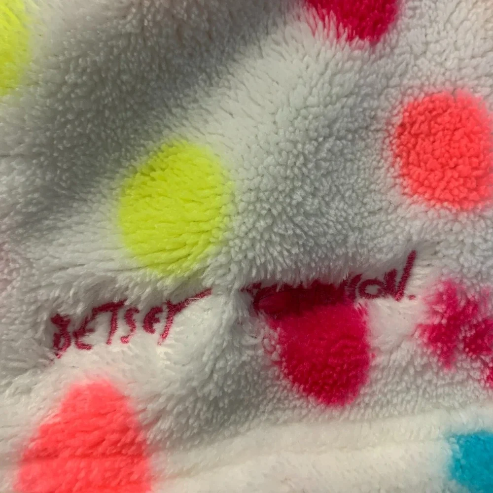 Betsey Johnson Baby Lovey Security Blanket Neon Polka Dot Sun Plush BJ94652
